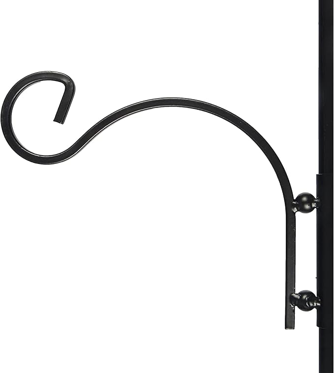 Ashman Deluxe Bird Feeding Station (1 Pack) Bird Feeders for Outside - Multi Feeder Pole Stand Kit with 4 Hangers, Bird Bath and 3 Prong Base for Attracting Wild Birds - 22 Inch Wide x 92 Inch Tall.-VerdiqueGarden