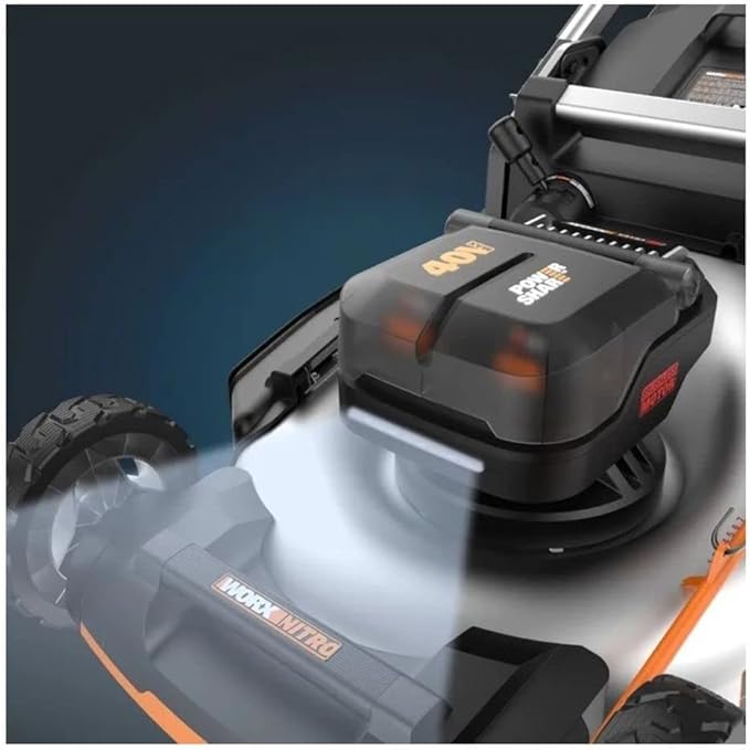 Worx 40V Cordless Lawn Mower, Electric Mower with Brushless Motor, 3-in-1 Self-Propelled Lawn Mower WG753-2 Batteries & Charger Included-VerdiqueGarden