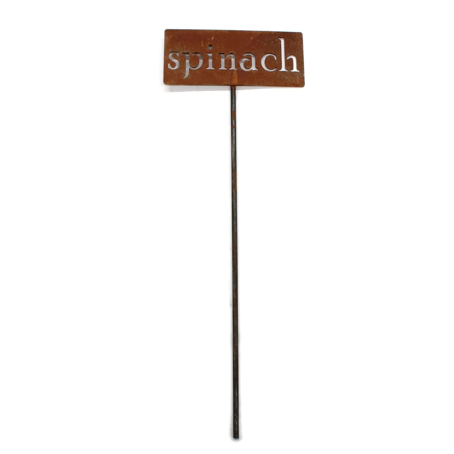 Classic Metal Garden Markers 19 Inches Tall (spinach, Naturally Rusted)-VerdiqueGarden