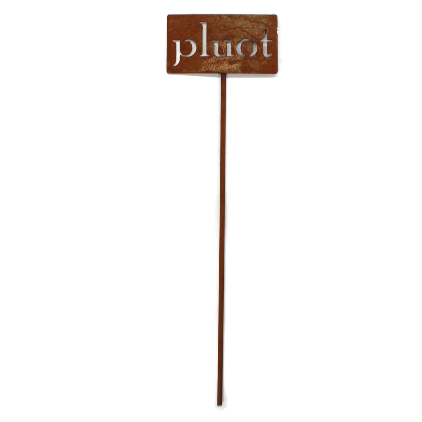 Classic Metal Garden Markers 19 Inches Tall (pluot, Naturally Rusted)-VerdiqueGarden