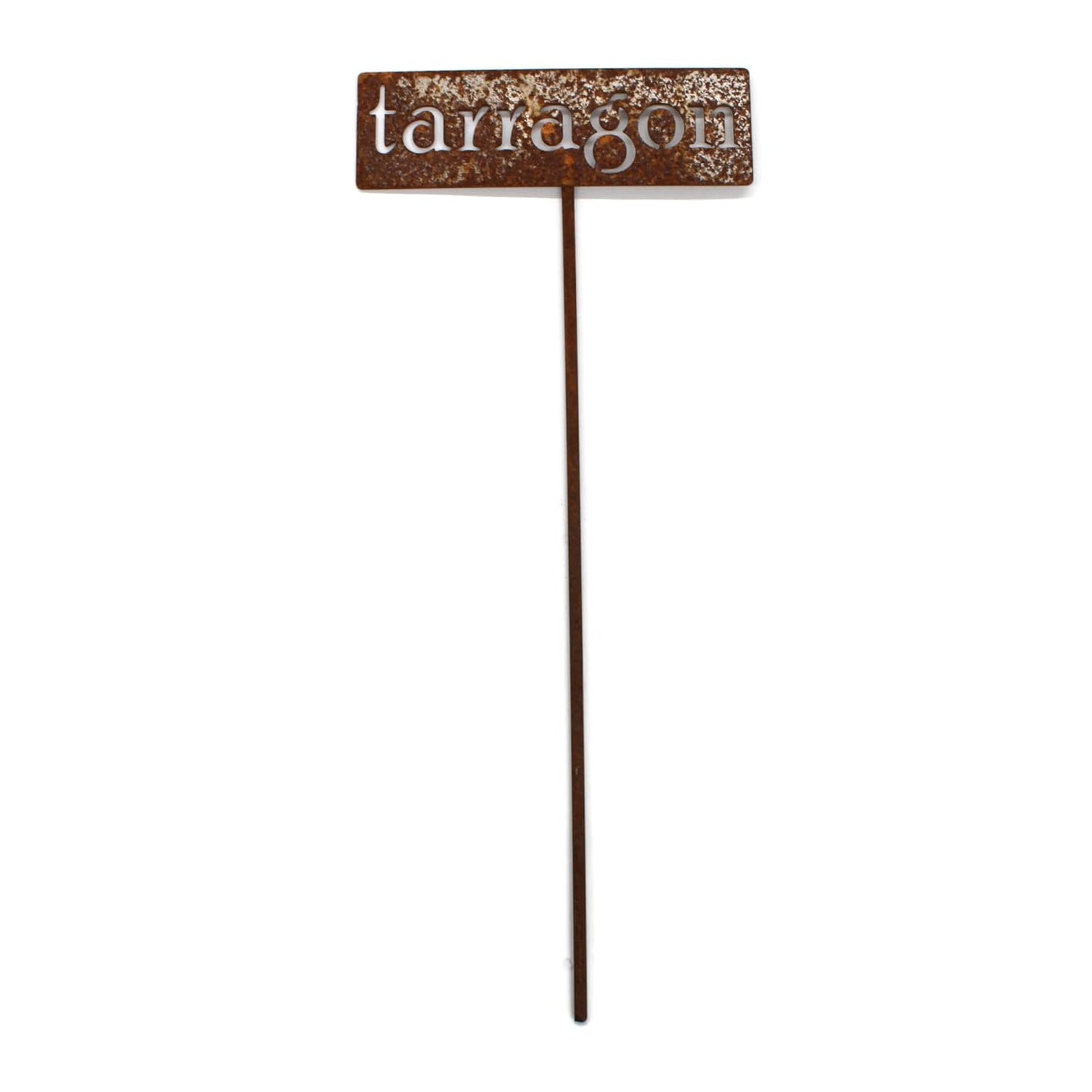 Classic Metal Garden Markers 19 Inches Tall (tarragon, Naturally Rusted)-VerdiqueGarden