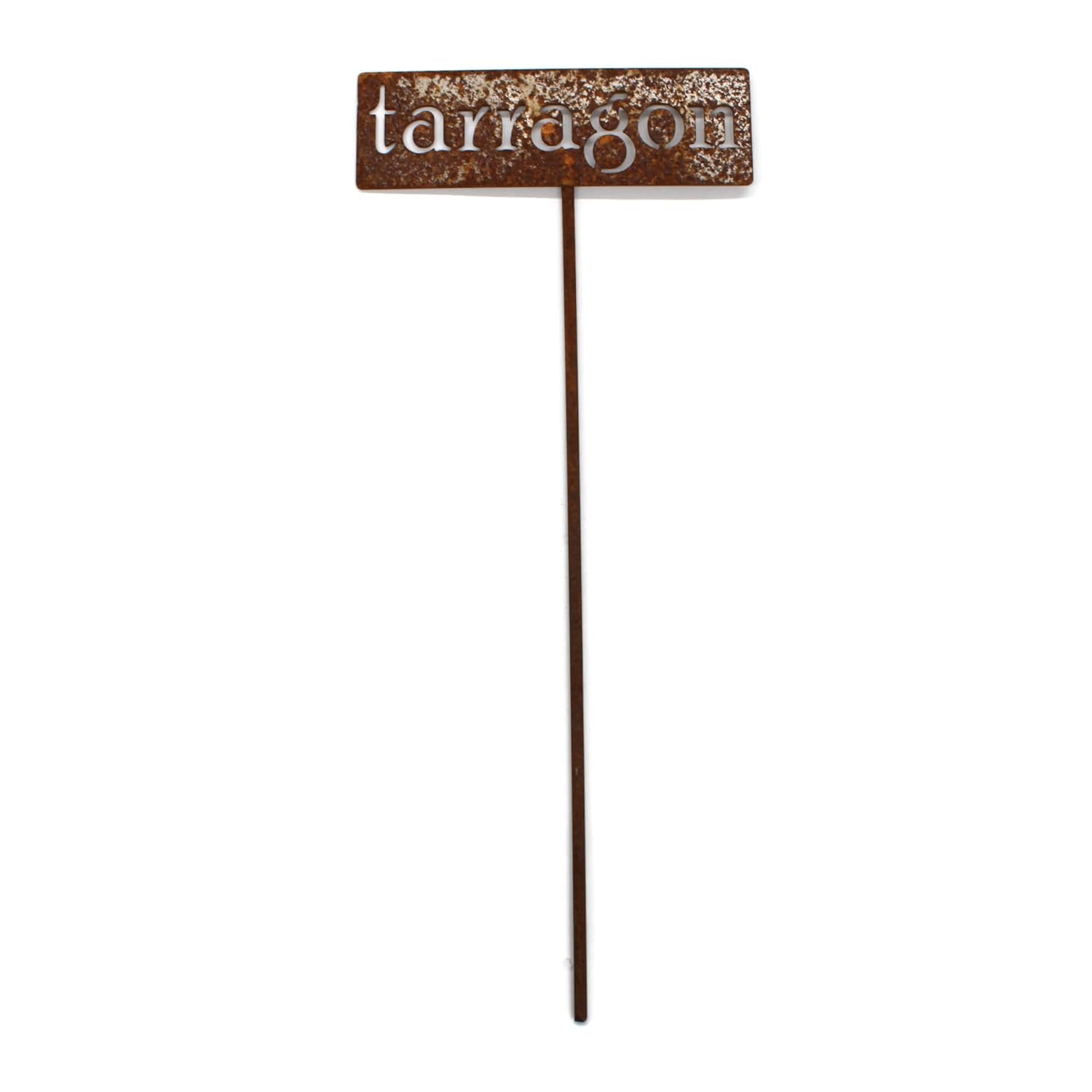 Classic Metal Garden Markers 19 Inches Tall (tarragon, Naturally Rusted)-VerdiqueGarden
