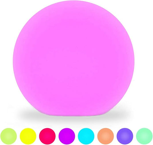 8-Inch LED Ball Light, Multi-Color Rechargeable Night Lights Waterproof Dimmable Mood Lamp with Remote for Home Garden Patio Party Bar Decors-VerdiqueGarden