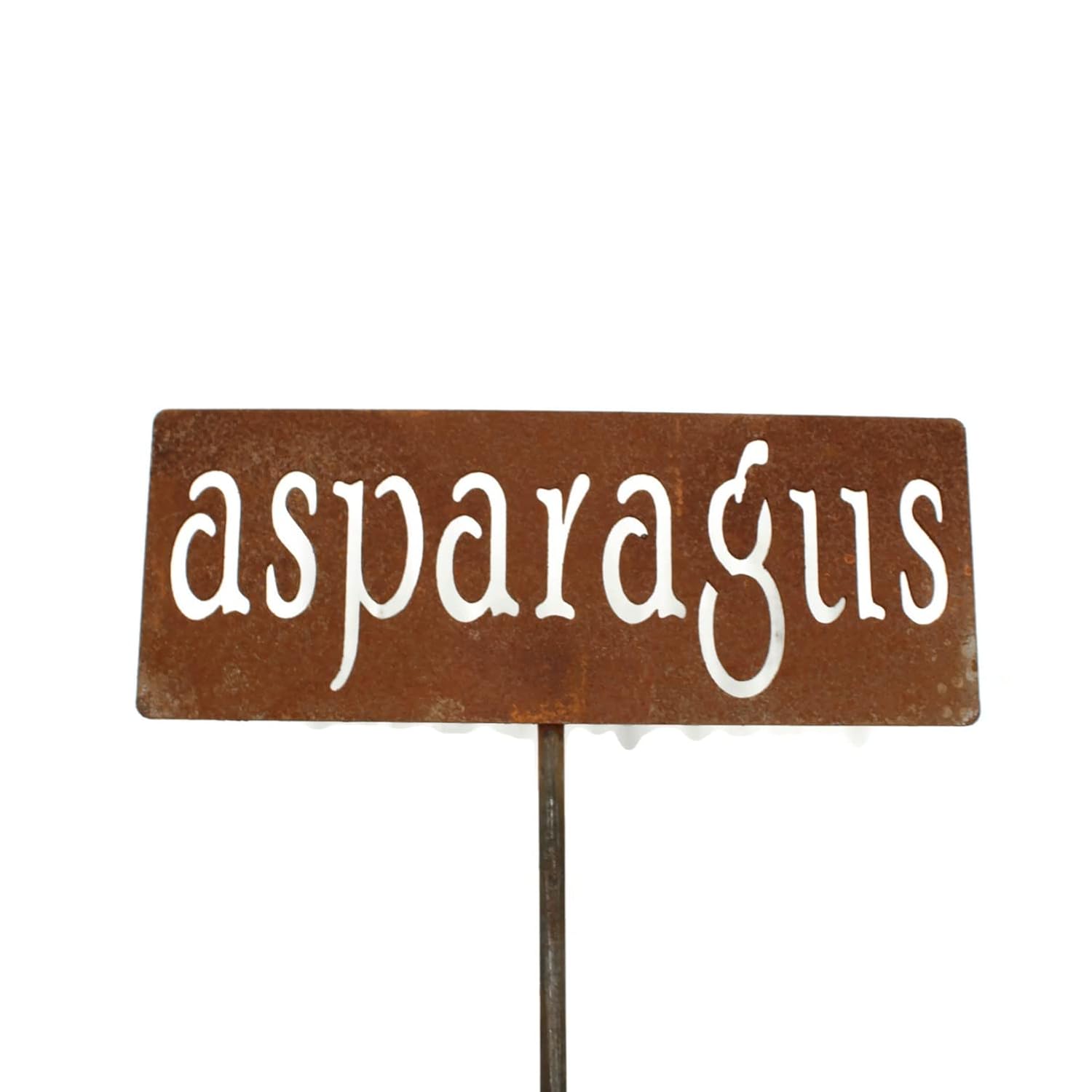 Classic Metal Garden Markers 19 Inches Tall (asparagus, Naturally Rusted)-VerdiqueGarden