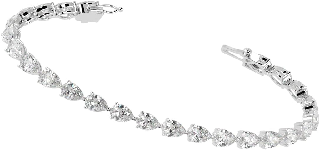 Houston Diamond District 2 to 28 Carat Lab Grown Diamond Classic Tennis Bracelet, 4-Prong Setting for Women (E-F Color, VS2-SI1 Clarity)