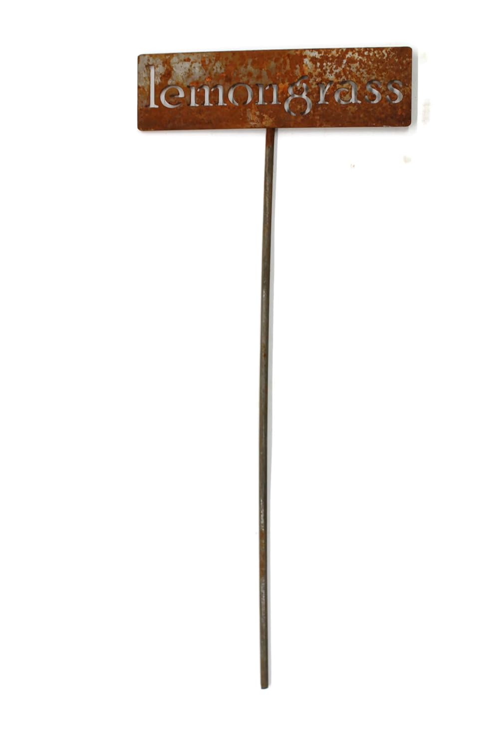 Classic Metal Garden Markers 19 Inches Tall (lemongrass, Naturally Rusted)-VerdiqueGarden