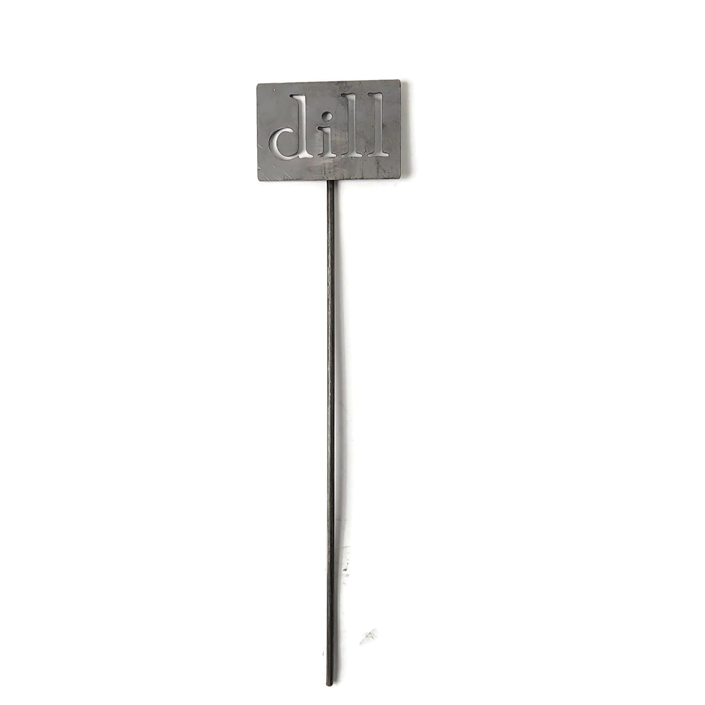 Classic Metal Garden Markers 19 Inches Tall (dill, Raw, Unfinished Steel (will rust with time))-VerdiqueGarden