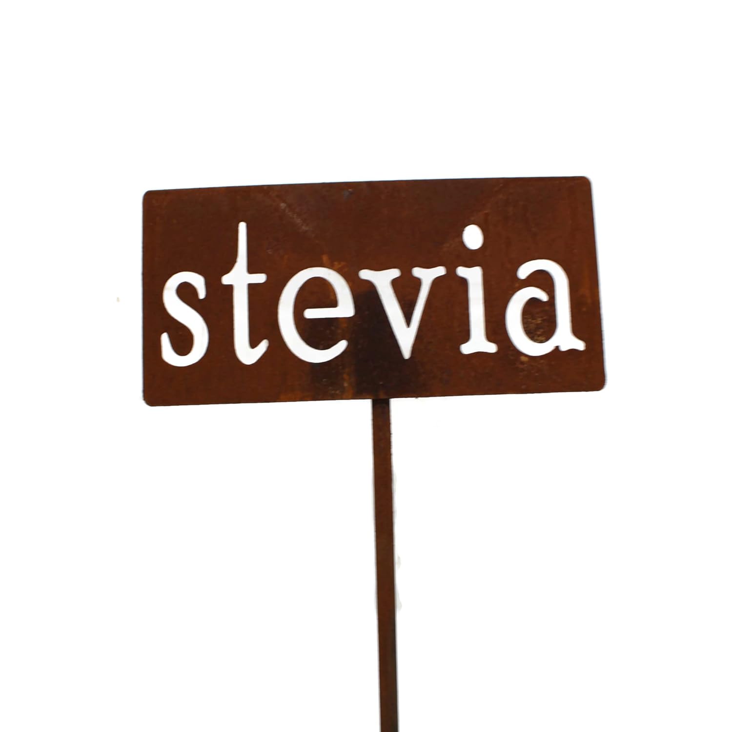 Classic Metal Garden Markers 19 Inches Tall (stevia, Naturally Rusted)-VerdiqueGarden