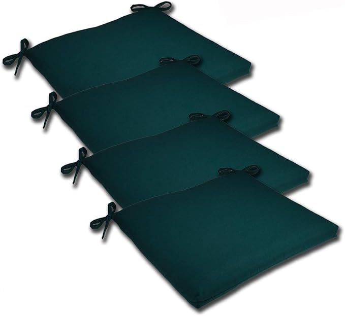 Comfort Classics Set of 4 19W x 17Dx 2H Spun Polyester Outdoor SEAT Cushion in Solid Spruce Inc.-VerdiqueGarden