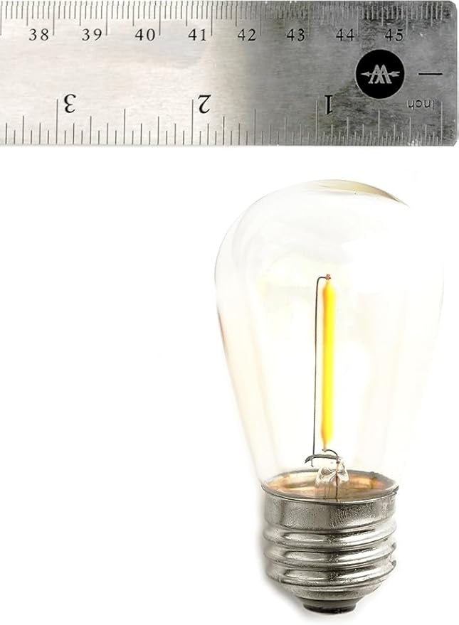 Hometown Evolution, Inc. E26 Commercial String Lights with 16 Gauge Wire (S14 LED Plastic, 50 Foot 25 Socket)-VerdiqueGarden