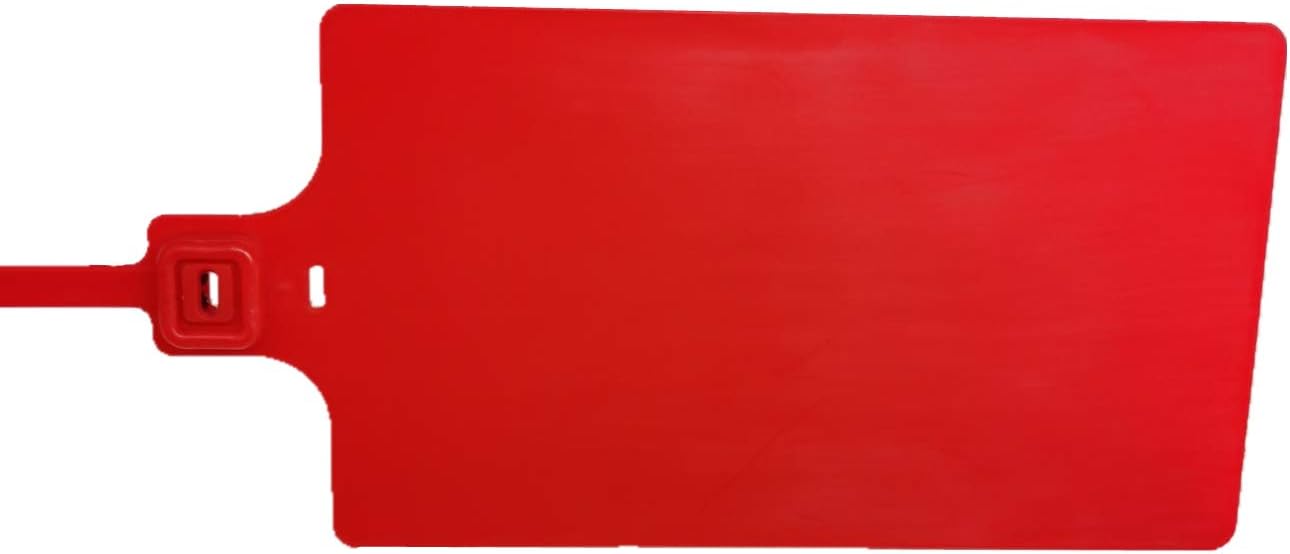 Blank Waterproof Plastic Tags Marker Ties Large Labeling Tags Fastener 2.28"×3.94" 200 pcs Red-VerdiqueGarden