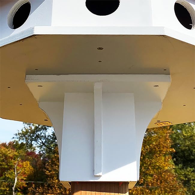 Clubhouse Bird House with Decorative Post Mounting Bracket-VerdiqueGarden