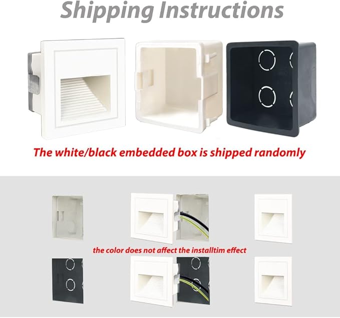 4Pcs 3W LED Step Light, 120V Warm White 3000K IP65 Waterproof Recessed Wall Light, Stair Light Staircase Light Lighting lamp, Inside Outside Garden Balcony Corridor, Aluminum-VerdiqueGarden