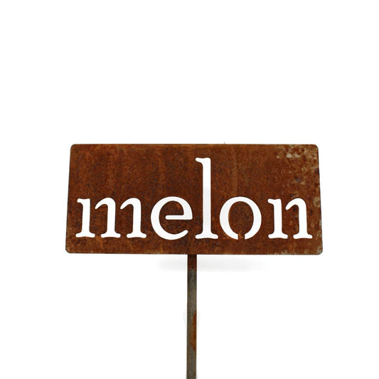 Classic Metal Garden Markers 19 Inches Tall (melon, Naturally Rusted)-VerdiqueGarden