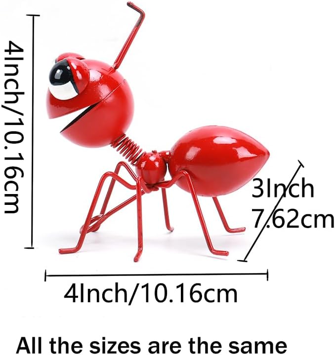 Metal Yard Art Garden Decor for Outside Cute Ants Yard Decorations Outdoor Lawn Ornaments Backyard Gifts for Mom - Set of 8 (4Colorful*2)-VerdiqueGarden
