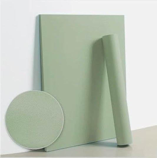 Dimoon 78.7''x17.3'' Green Skin Peel and Stick Wallpaper Contact Paper Modern Self Adhesive Wall Paper Removable Renter Friendly Textured Solid Color Vinyl Roll (78.7''x17.3'',Light Green Skin)-VerdiqueGarden