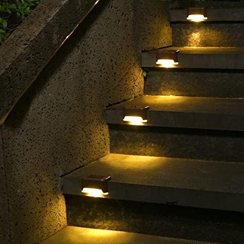 SOLPEX 20 Pack Solar Deck Lights Outdoor, Waterproof Led Lights for Outdoor Stairs, Step, Fence, Yard, Patio, and Pathway(Warm White)-VerdiqueGarden