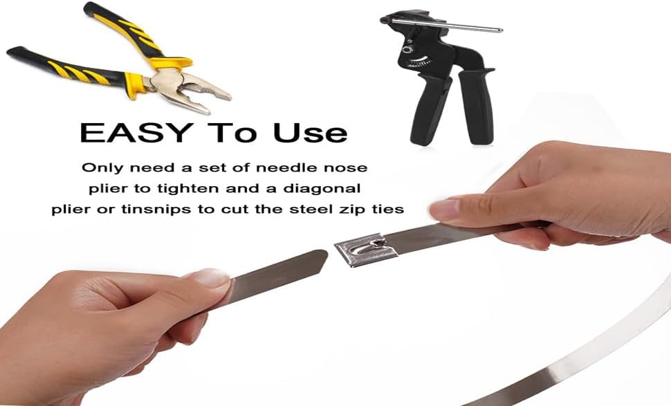 Metal Zip Ties Heavy Duty Outdoor, 800 Lbs 24 Inch Stainless Steel Zip Ties, 40 Pcs Self-Locking Metal Cable Ties, Strength, Ideal for Exhaust Wrap, Cables, Farms, Pipes, Roofs and Outdoor Fence-VerdiqueGarden