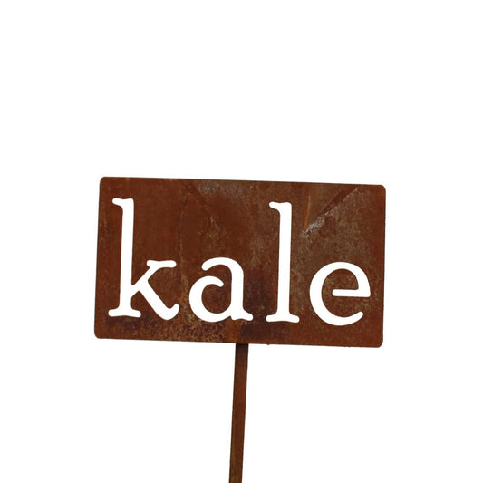 Classic Metal Garden Markers 19 Inches Tall (kale, Naturally Rusted)-VerdiqueGarden