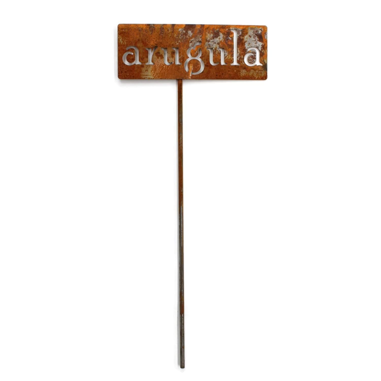 Classic Metal Garden Markers 19 Inches Tall (arugula, Naturally Rusted)-VerdiqueGarden