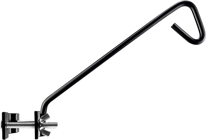 11 inches Fence Deck Hook Rail Hook Hanging Hook Mounting Kit Heavy Duty Bird Feeder Hook, Decorative Hook Hanger for Bird Feeders, Planters, Suet Baskets, Lanterns on Balcony Porch Railing Fence-VerdiqueGarden