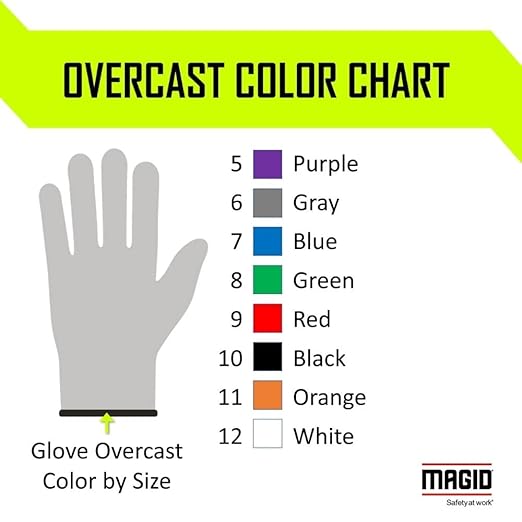 MAGID D-ROC ANSI A4 AeroDex Polyurethane Palm Coated Work Gloves, 12 Pairs, Size 11/2XL, GPD482-VerdiqueGarden