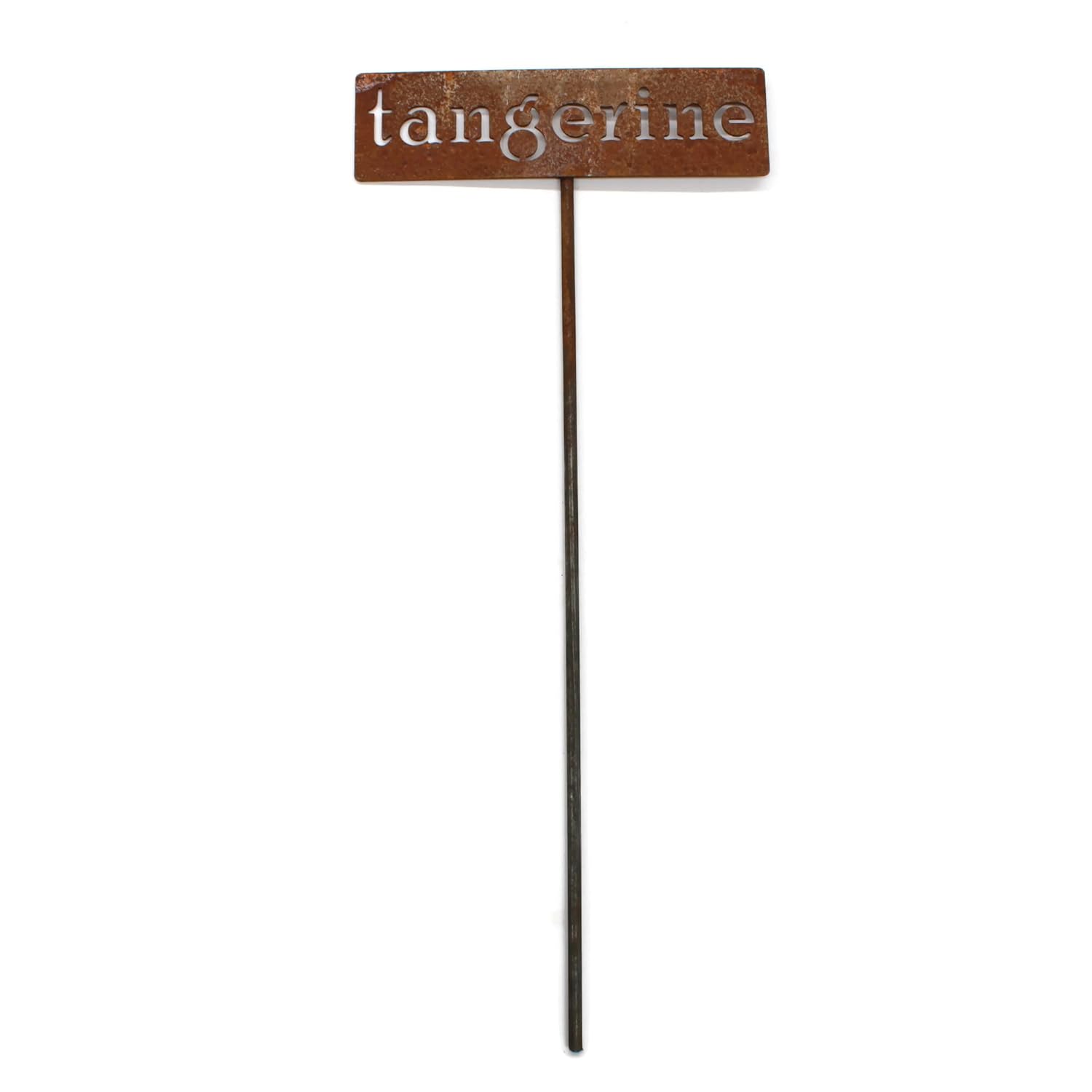 Classic Metal Garden Markers 19 Inches Tall (tangerine, Naturally Rusted)-VerdiqueGarden