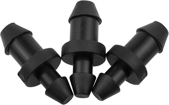 1/4 Inch Drip Irrigation Hole Plugs Drip Plug with Barbed End Closure for Home Garden Lawn Drip Irrigation System 100PCS-VerdiqueGarden