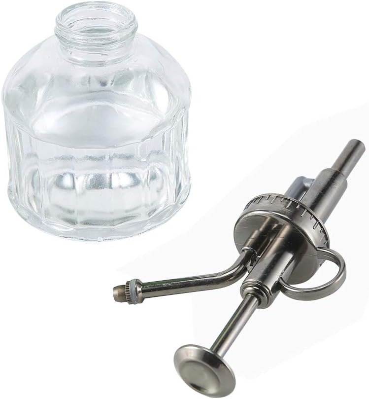 Glass Plant Mister Spray Bottle, 6.5" Tall Vintage Plant Water Spritzer Sprayer, Succulent Watering Bottle with Top Pump, Small Glass Watering Can for Indoor Outdoor Houseplant - Clear-VerdiqueGarden