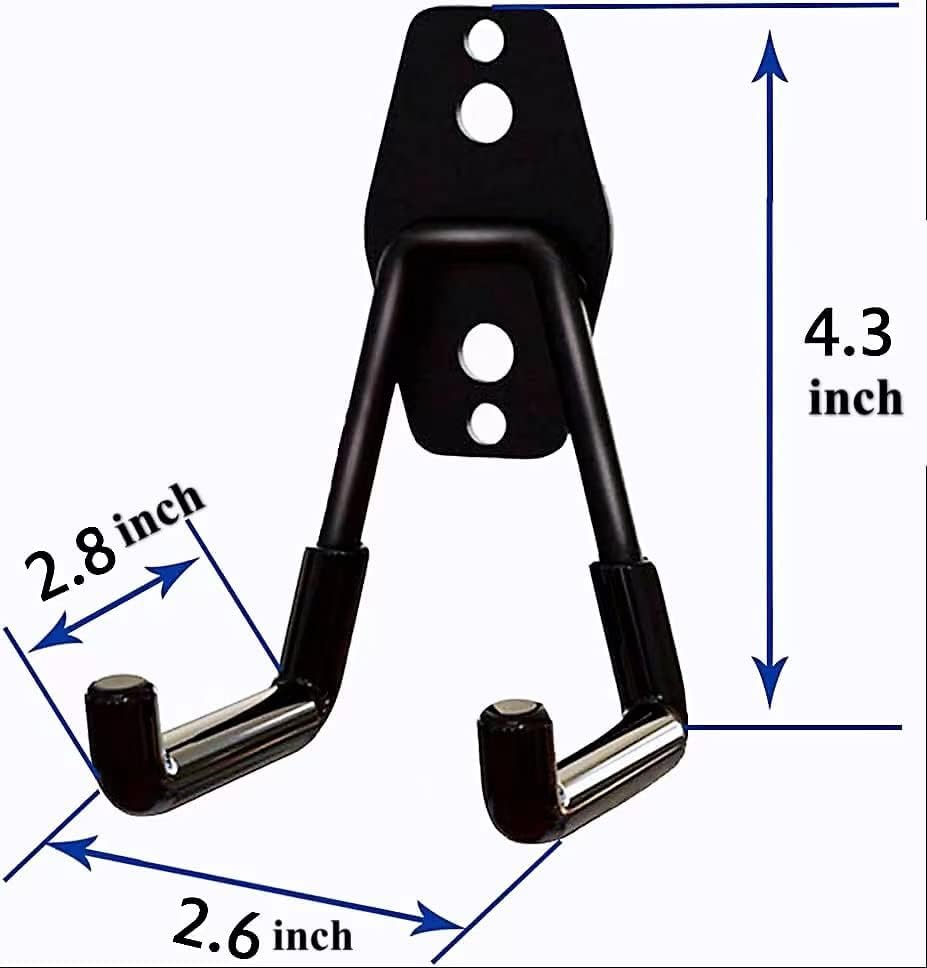 SMARTOLOGY Heavy-Duty Utility Hooks, Wall Hanger, Small 2 Pack, 3 inch Long 2.5 inch Wide, for Garage, Indoor and Outdoor, Ladder Hanger Accessories-VerdiqueGarden