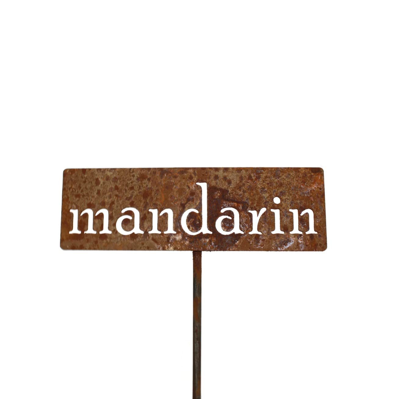 Classic Metal Garden Markers 19 Inches Tall (mandarin, Naturally Rusted)-VerdiqueGarden