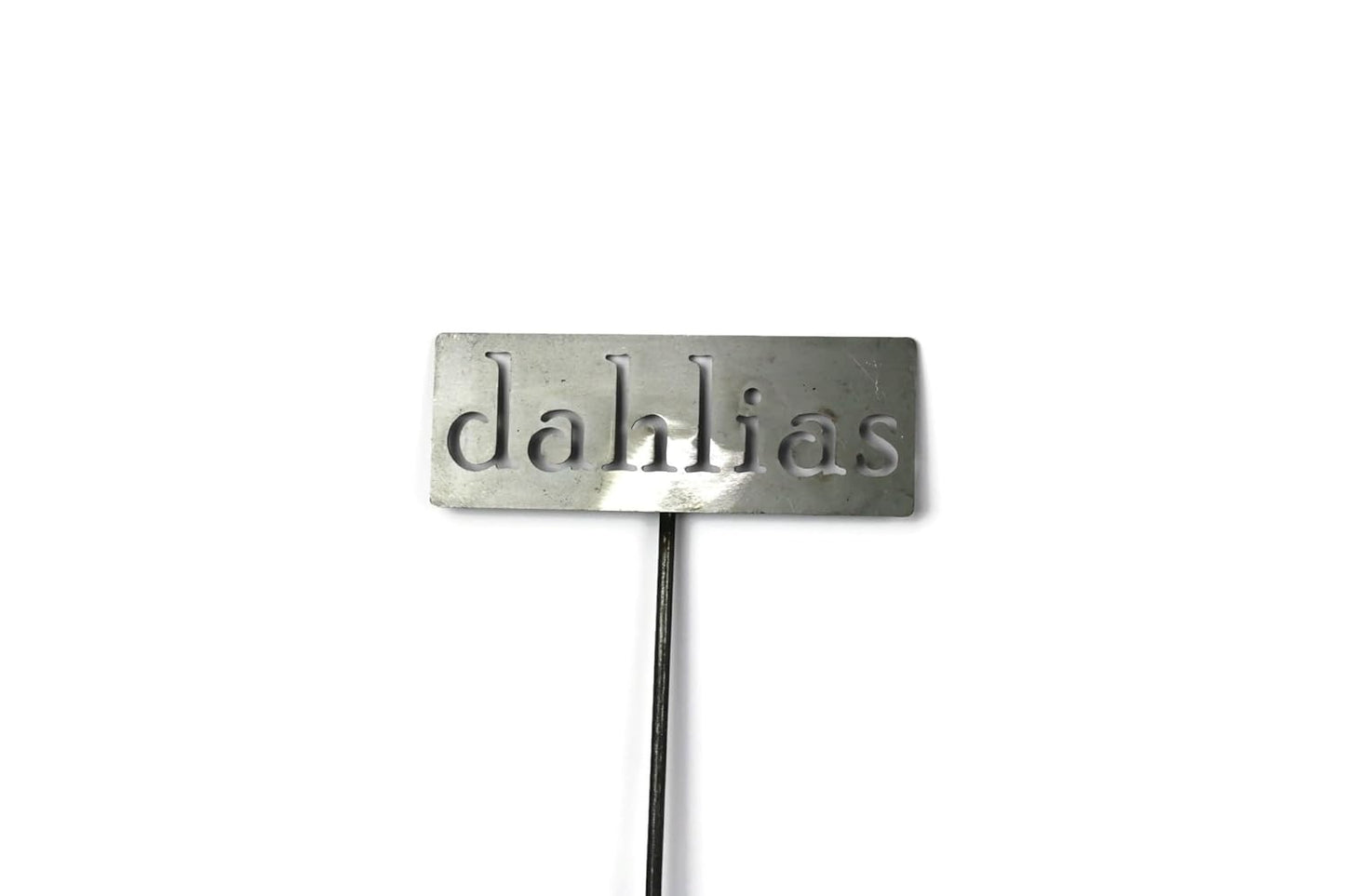 Classic Metal Garden Markers 19 Inches Tall (dahlias, Raw, Unfinished Steel (will rust with time))-VerdiqueGarden