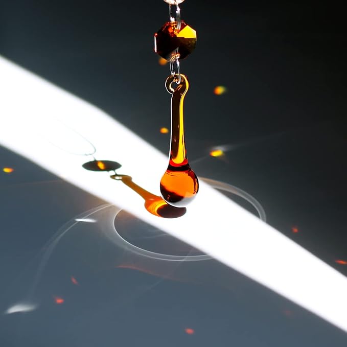 12pcs Raindrop Crystal Chandelier Prisms Parts, Colored 53mm Hanging Crystals Beads for Window, Home Decoration (Multi Color)-VerdiqueGarden