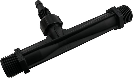 1/2-inch Plastic Irrigation Pipe Injector for Irrigation Venturi Fertilizer Mixer Injector Tube Suitable for Agricultural System Fertilizer and Chemical Injection Black-VerdiqueGarden