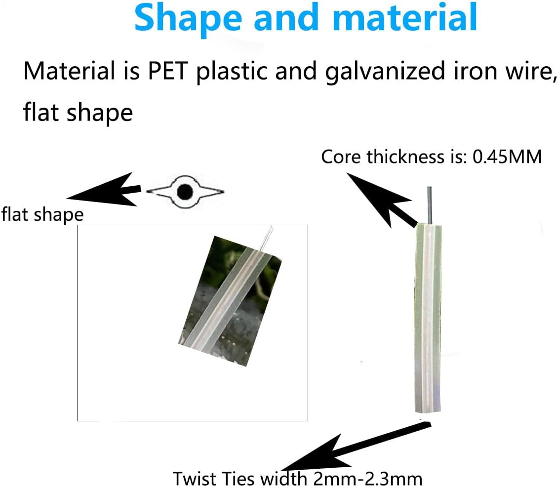 500 Pack 6 Inch Clear Plastic Twist Ties - Reusable Twisty Ties for Cords, Garbage Bags, Gardening and More - Durable, Flexible and Coated for Long-Lasting Use-VerdiqueGarden