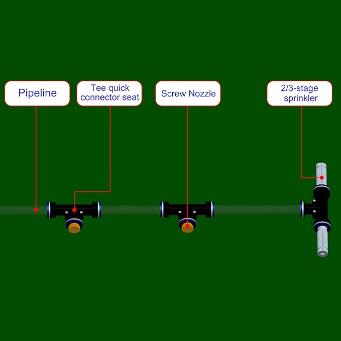 Aopin G 3/16 Brass Misting Nozzles 0.8mm / 0.03" Orifice Atomizing Mister Sprayer Nozzle Suitable For Outdoor Cooling,Garden Irrigation,Fountain, Crop Nutrient Injection, Greenhouse 16 Pcs-VerdiqueGarden