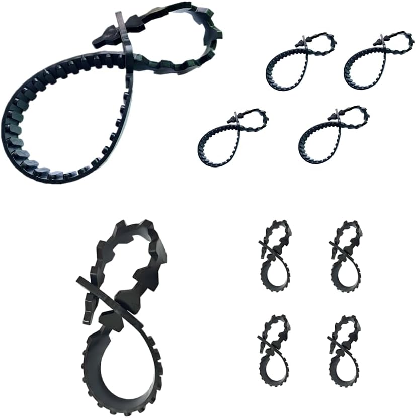 10 Pcs Tree Stake Supports Adjustable Tree Plant Ties Tree Training System, Heavy Duty Tree Stake Straps for Straightening, Reinforced Straps forTrees (5 Pcs 23.6 in + 5 Pcs 17.7 in)-VerdiqueGarden