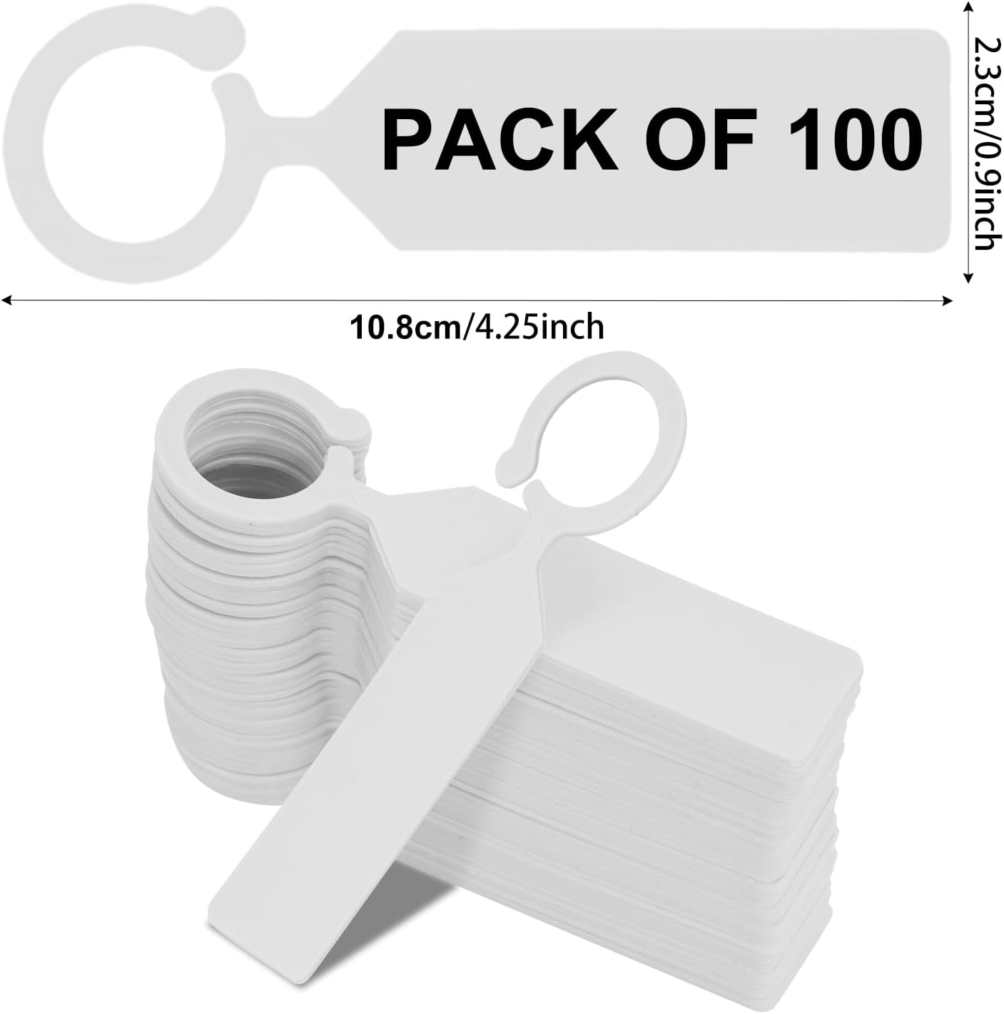 Plant Labels Yuanling 100Pcs Plastic Waterproof Plant Tree Tags Nursery Garden Markers for Indoor Outdoor Gardening Plants Vegetables Flowers Potted (White Color with 1 Marker Pen)-VerdiqueGarden