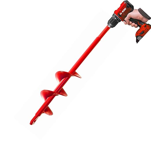 Garden Auger Drill Bit 1.6x9 in for Planting, Ground Earth Spiral Bit for 3/8" Hex Drive, Yard Auger for Bulbs, Hole Digger for Flowers, Bedding Digging Planter Tool-VerdiqueGarden