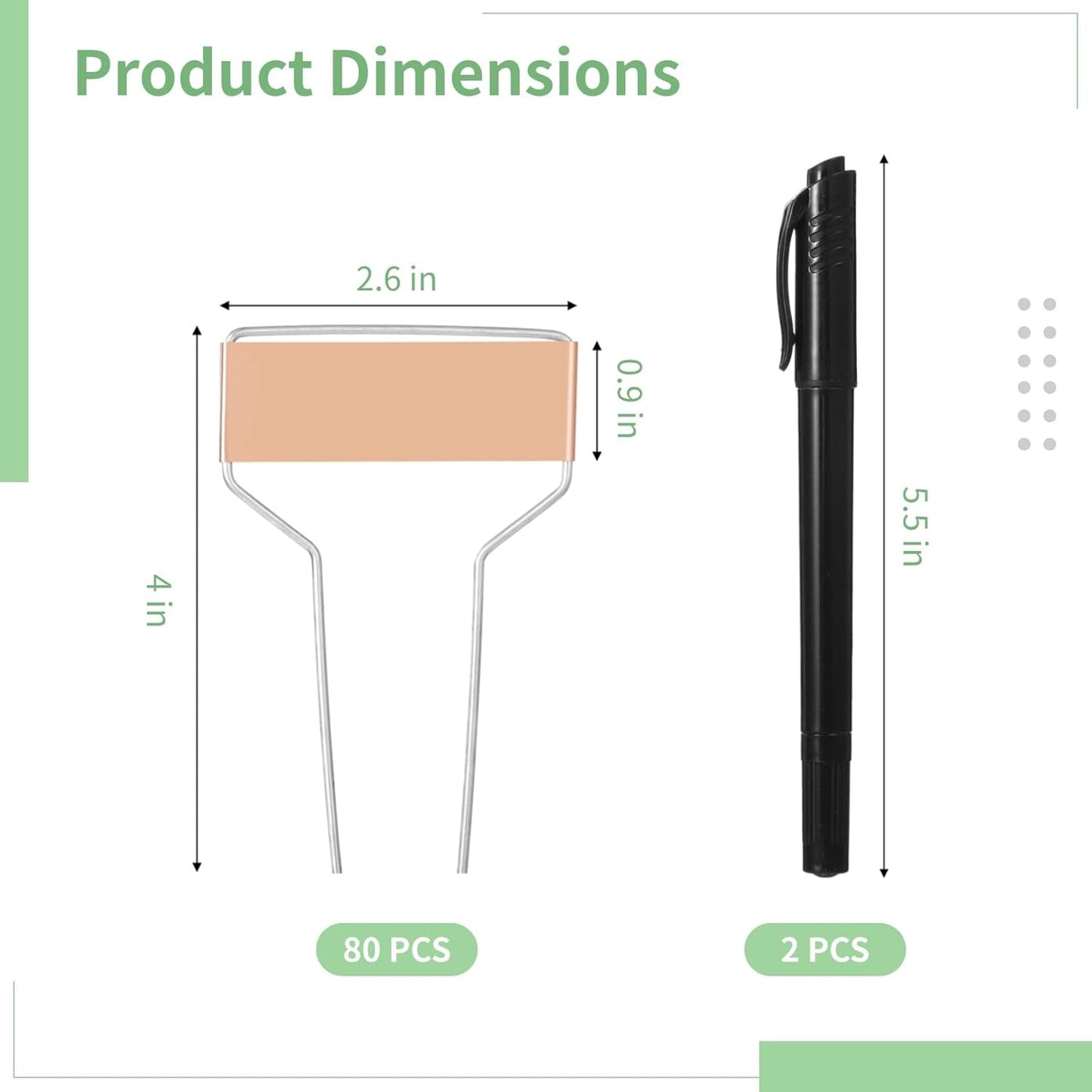 80 PCS Metal Garden Tags Plant Labels for Garden Waterproof Plant Markers with 2 Permanent Pen, High Copper Plate Plant Labels,Coppers Plant Tags for Flowers, Vegetables, Seedlings, Seed (80PCS)-VerdiqueGarden