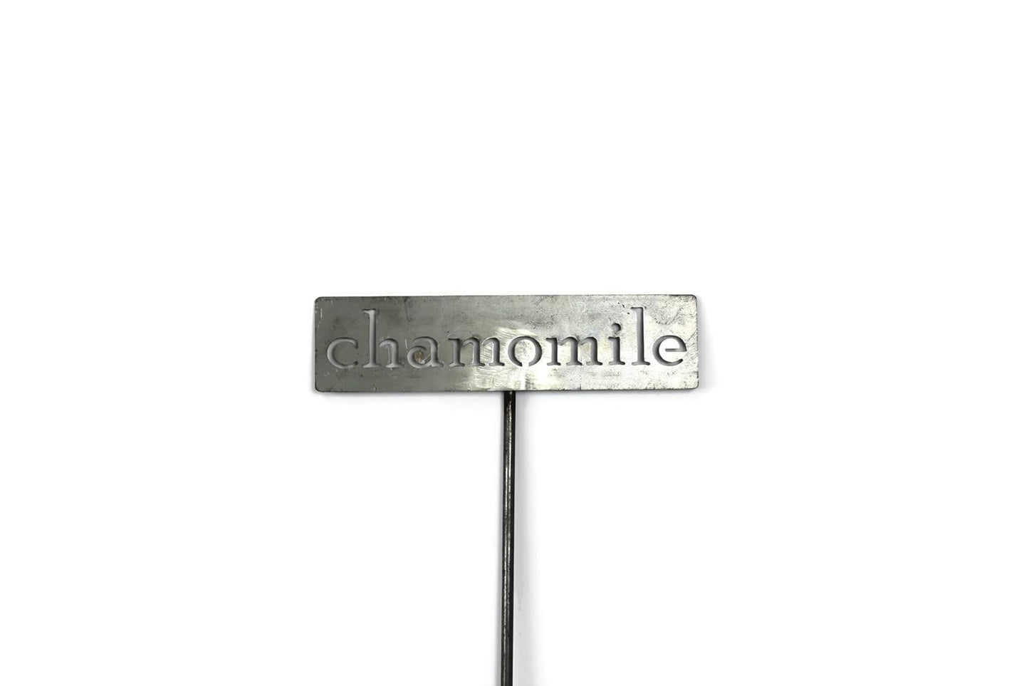 Classic Metal Garden Markers 19 Inches Tall (chamomile, Raw, Unfinished Steel (will rust with time))-VerdiqueGarden