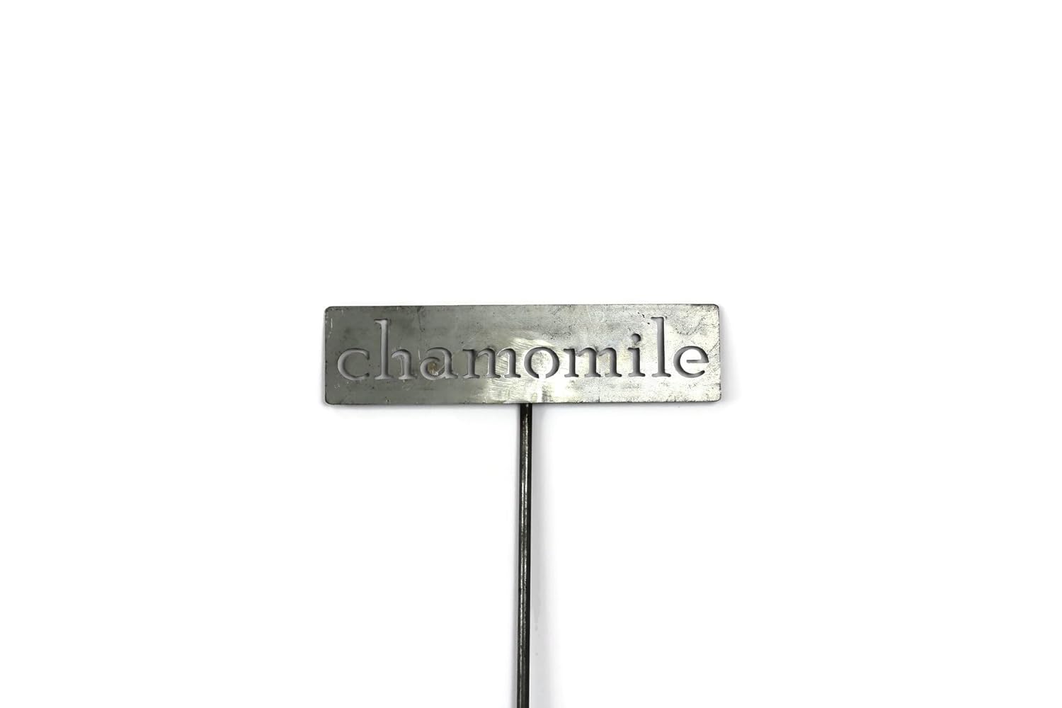 Classic Metal Garden Markers 19 Inches Tall (chamomile, Raw, Unfinished Steel (will rust with time))-VerdiqueGarden