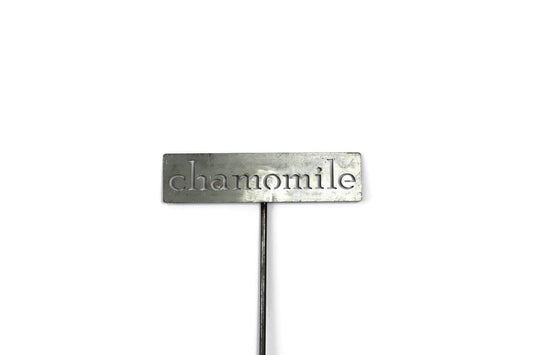 Classic Metal Garden Markers 19 Inches Tall (chamomile, Raw, Unfinished Steel (will rust with time))-VerdiqueGarden