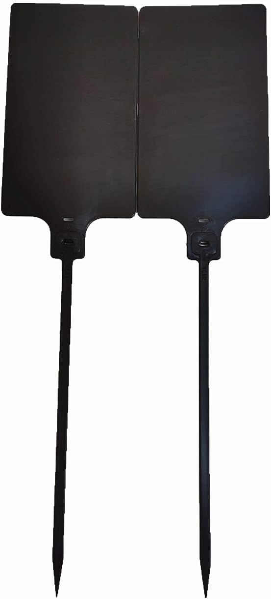 Blank Waterproof Plastic Tags Marker Ties Large Labeling Tags 2.28"×3.94" (50pcs, Black)-VerdiqueGarden