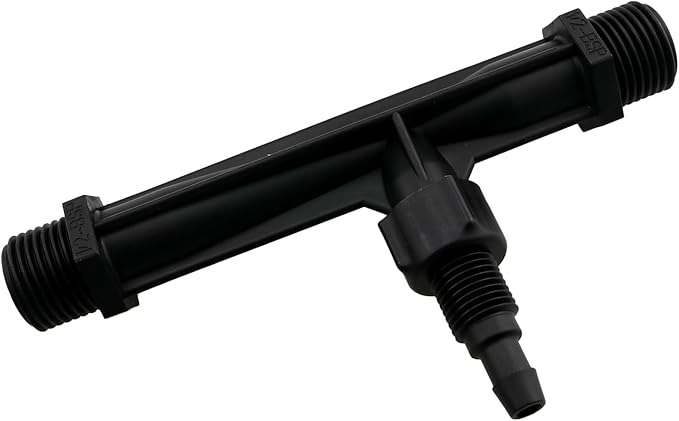 1/2-inch Plastic Irrigation Pipe Injector for Irrigation Venturi Fertilizer Mixer Injector Tube Suitable for Agricultural System Fertilizer and Chemical Injection Black-VerdiqueGarden