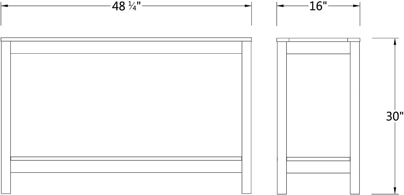 Cambridge Casual Solid Wood Alfresco Outdoor Console Table – Dark Brown Finish – Durable and Stylish Accent Plant Table for Patio, Deck, Porch, Garden, and Outdoor Spaces-VerdiqueGarden