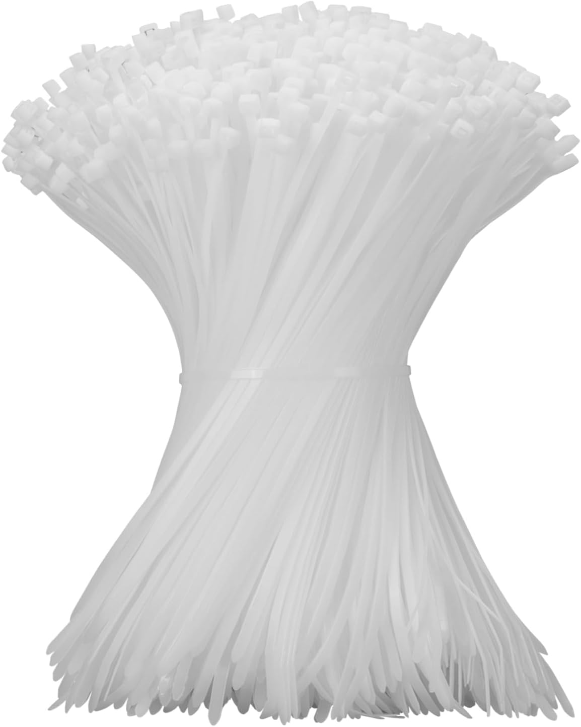 12 Inch Zip Ties White 1000 PCS, 50 Lbs- Heavy Duty Tensile Strength, Nylon PA66 UV Resistant Cable Ties for Indoor and Outdoor Use - Ideal for object bundling and fastening-VerdiqueGarden