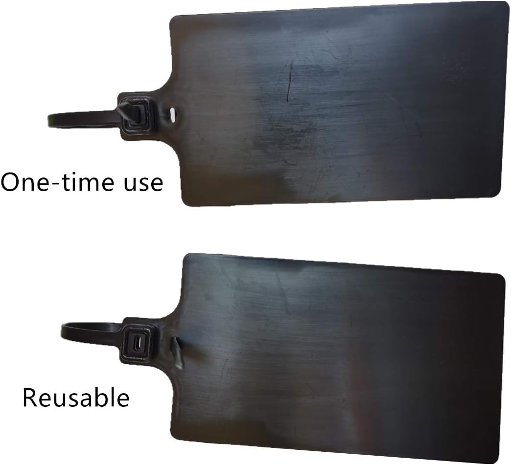 Blank Waterproof Plastic Tags Marker Ties Large Labeling Tags 2.28"×3.94" (50pcs, Black)-VerdiqueGarden