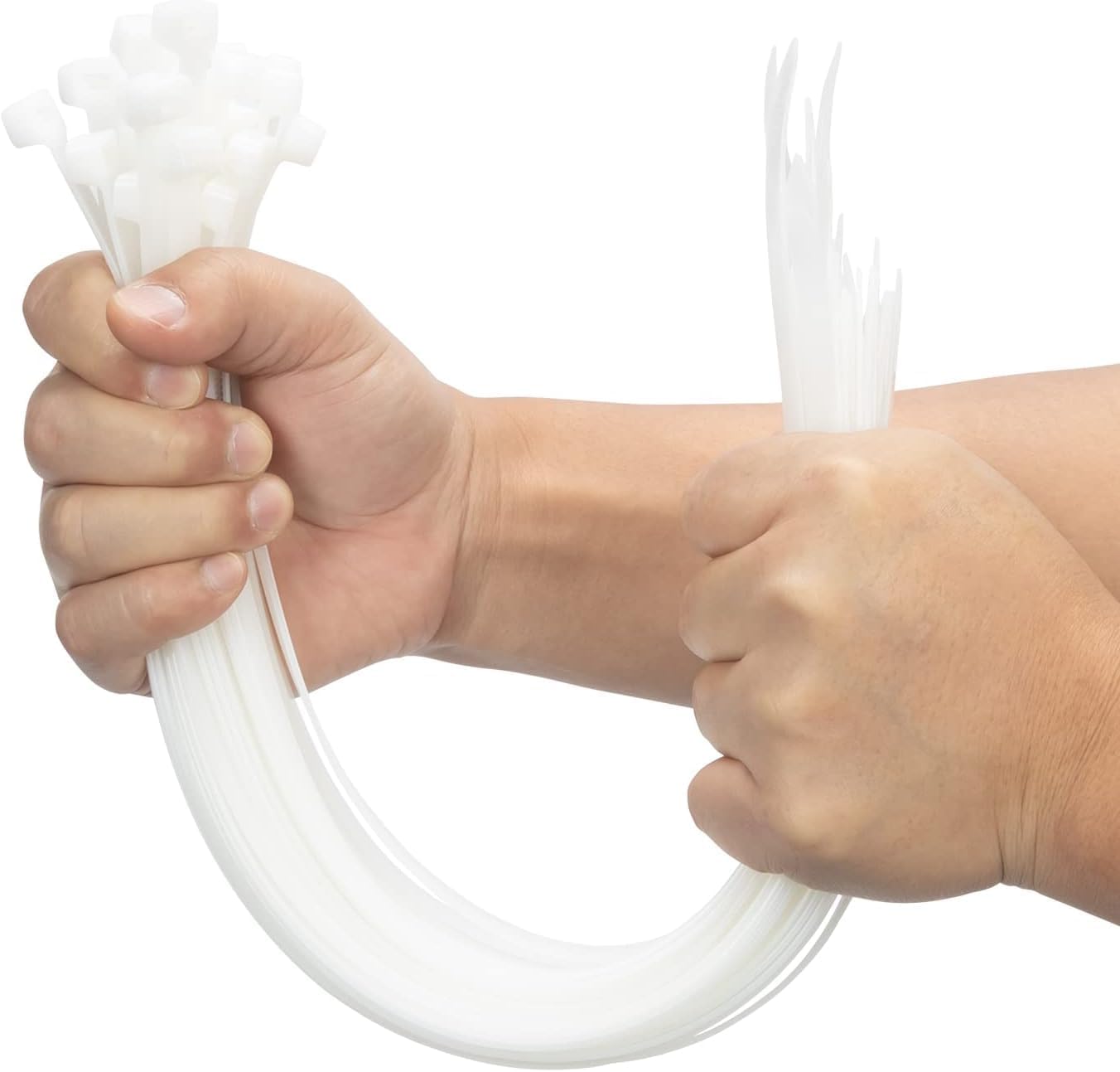 XINGO 16 Inch White Large Zip Ties Heavy Duty 500 Pack, 200 LBS Ultra Strong Plastic Wire Ties, Large Cable Ties Extra Long Tie Wraps, Indoor and Outdoor UV Resistant-VerdiqueGarden