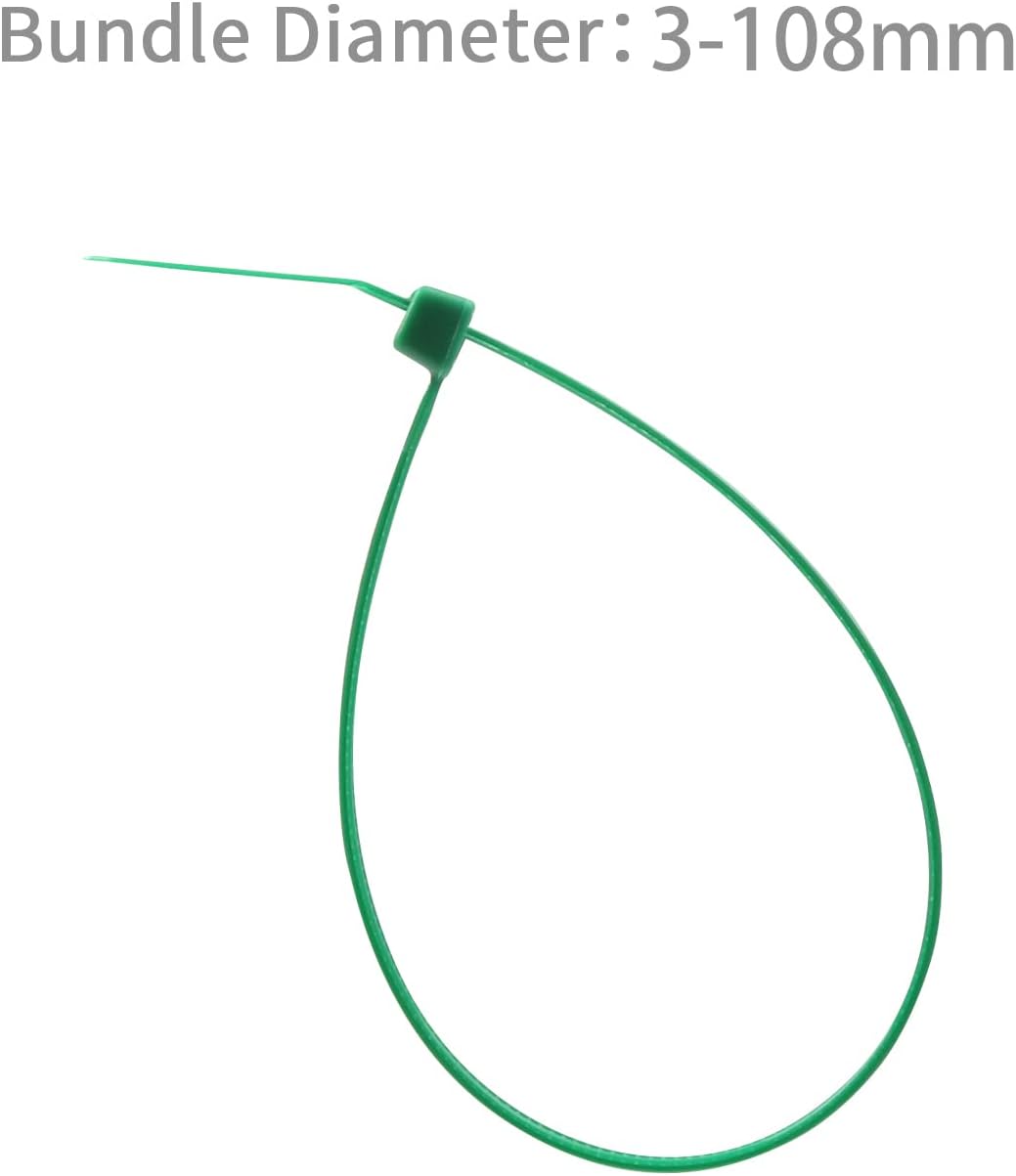 XINGO 100PCS Cable Zip Ties Heavy Duty, Premium Nylon Plastic Wire Ties with 50 Pounds Tensile Strength, Self-Locking Black Nylon Zip Ties for Indoor and Outdoor (16 inch, Dark Green)-VerdiqueGarden